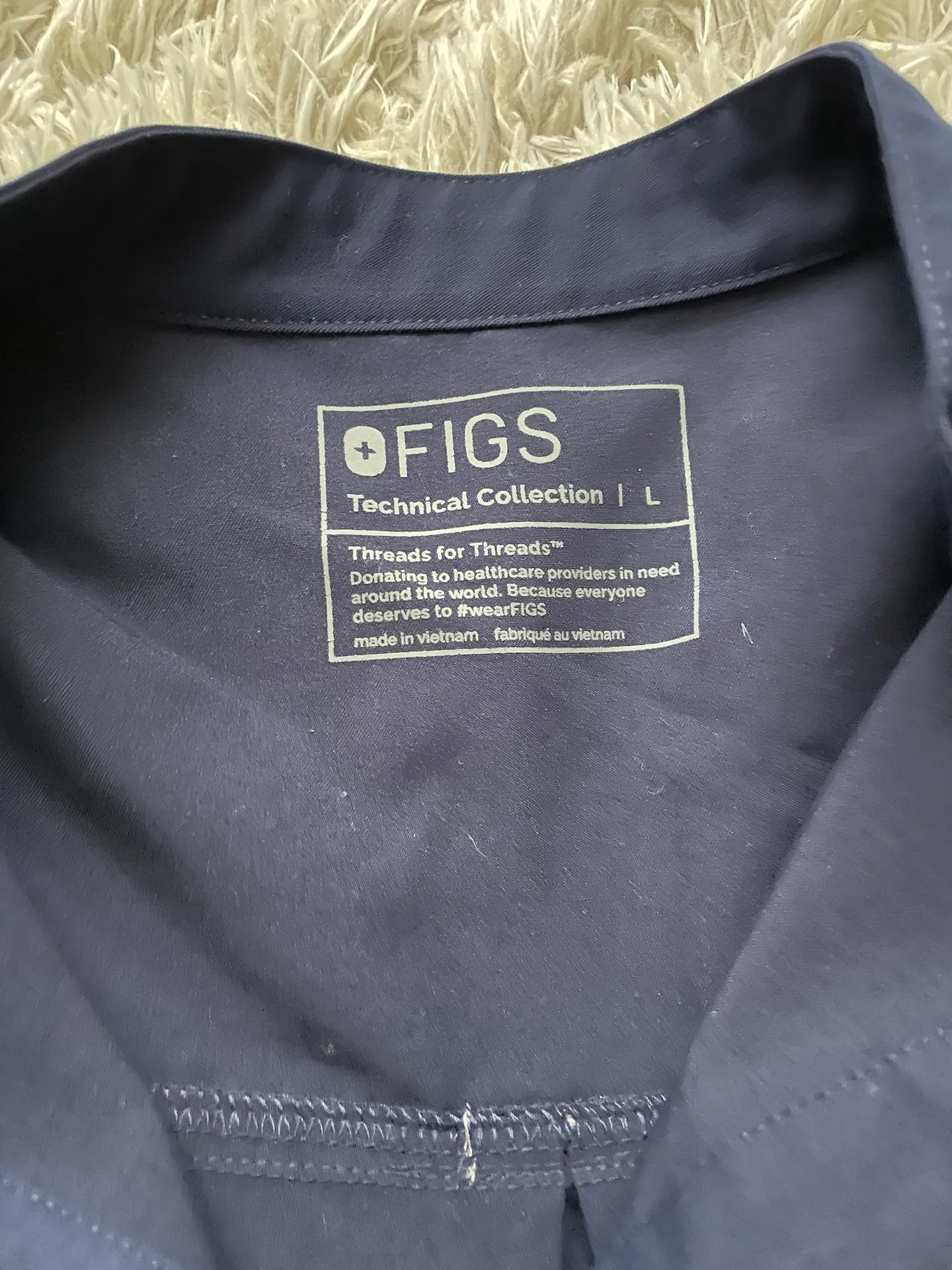 Rafaela Navy Scrub Top And Zamora Scrub Bottoms - Image 3