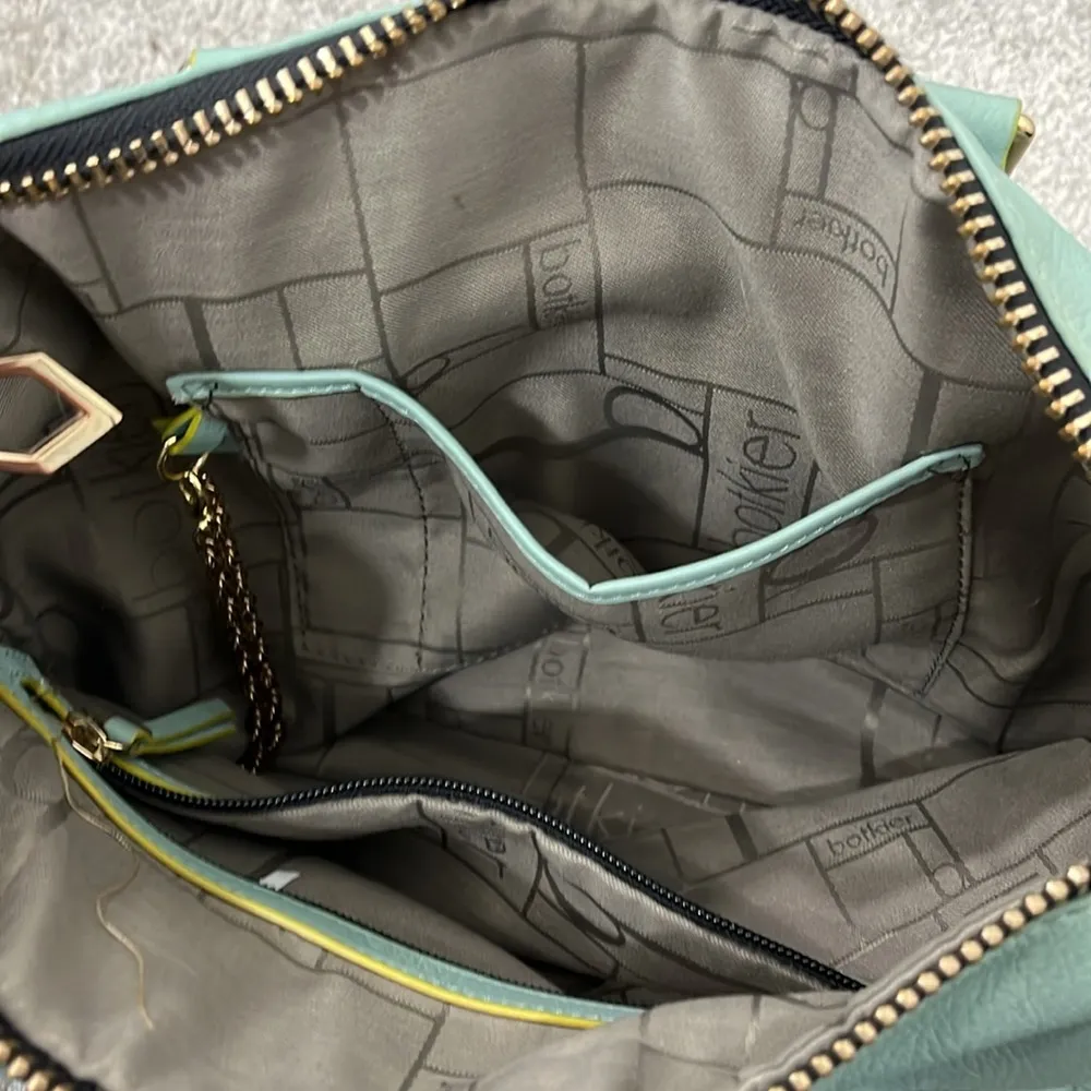 Botkier Mint Green, Gold Shoulder Satchel - Image 14