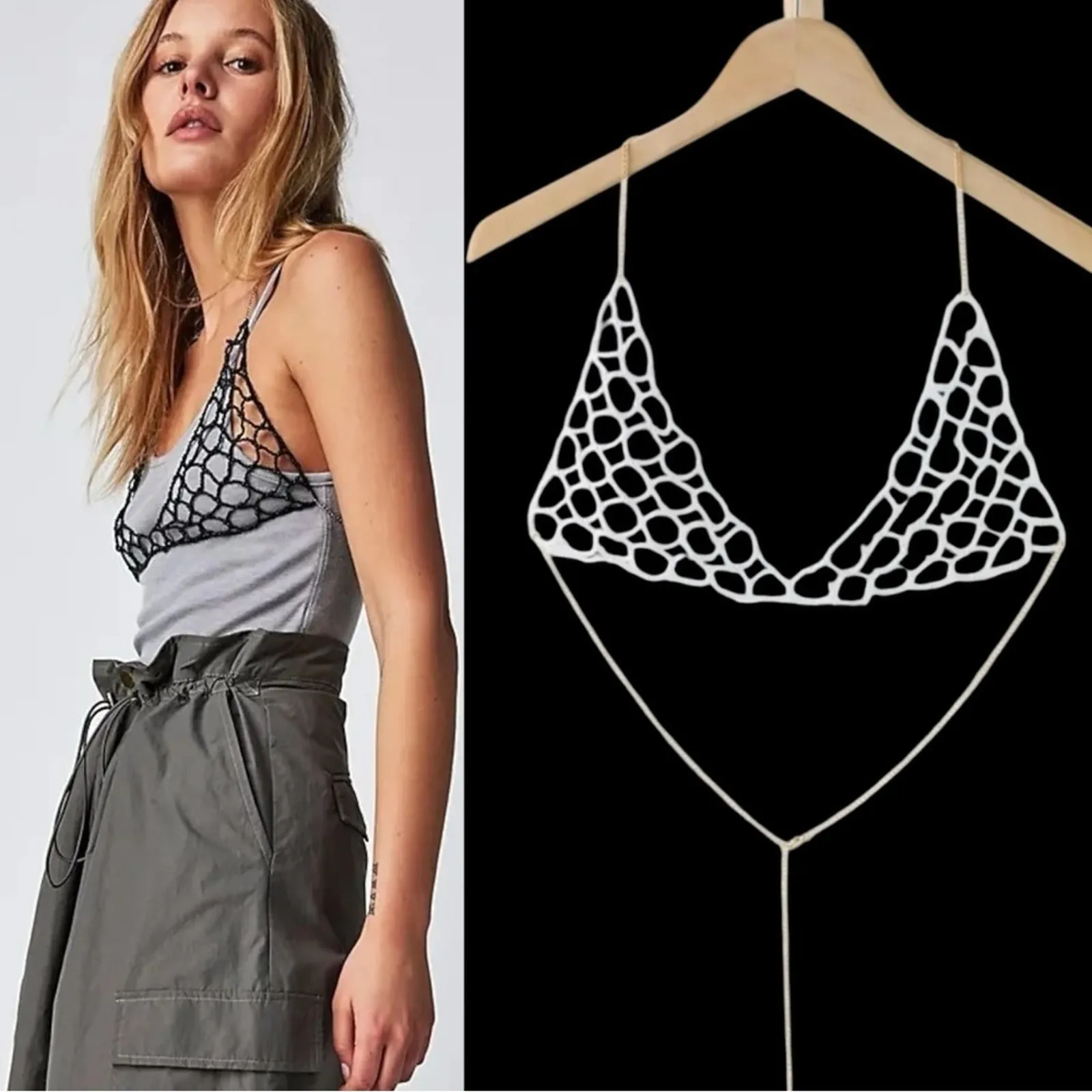 Free People Ethereal Dainty First Love Pearl Body Chain in Ivory NWT Coquette OS - Image 2