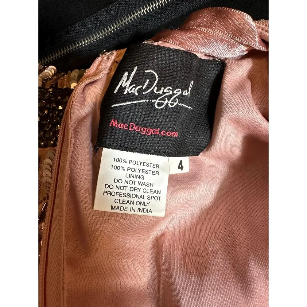 Mac Duggal Embellished Full Length Layered Sleeve Gown Vintage Rose 4 - Image 16