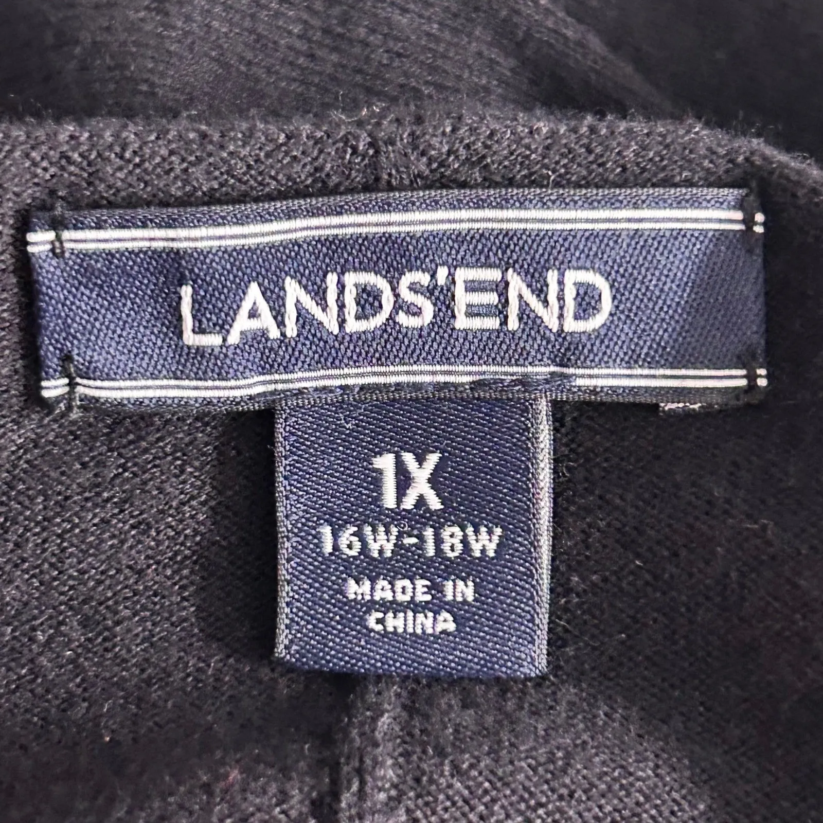 Lands End Sweater Black 1X - Image 7