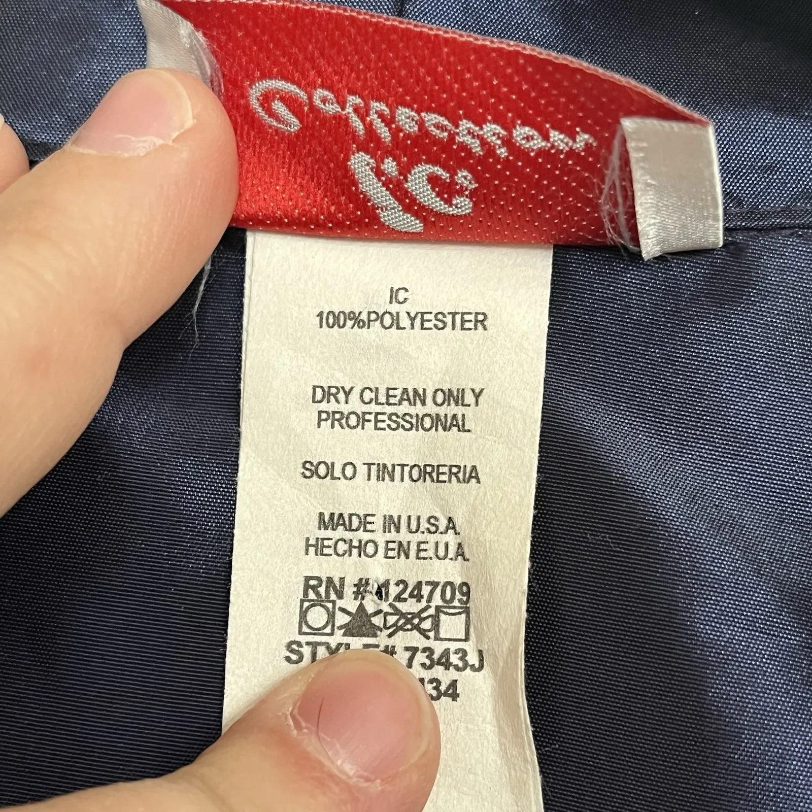 Vintage 80's ic Collection Puff Sleeve Wrap Dress Ruffle Hem Size Small Blue - Image 6