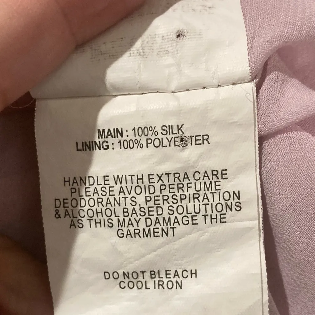 Nicholas 100% silk ruched high low purple pink floral maxi dress. Size 6. - Image 5