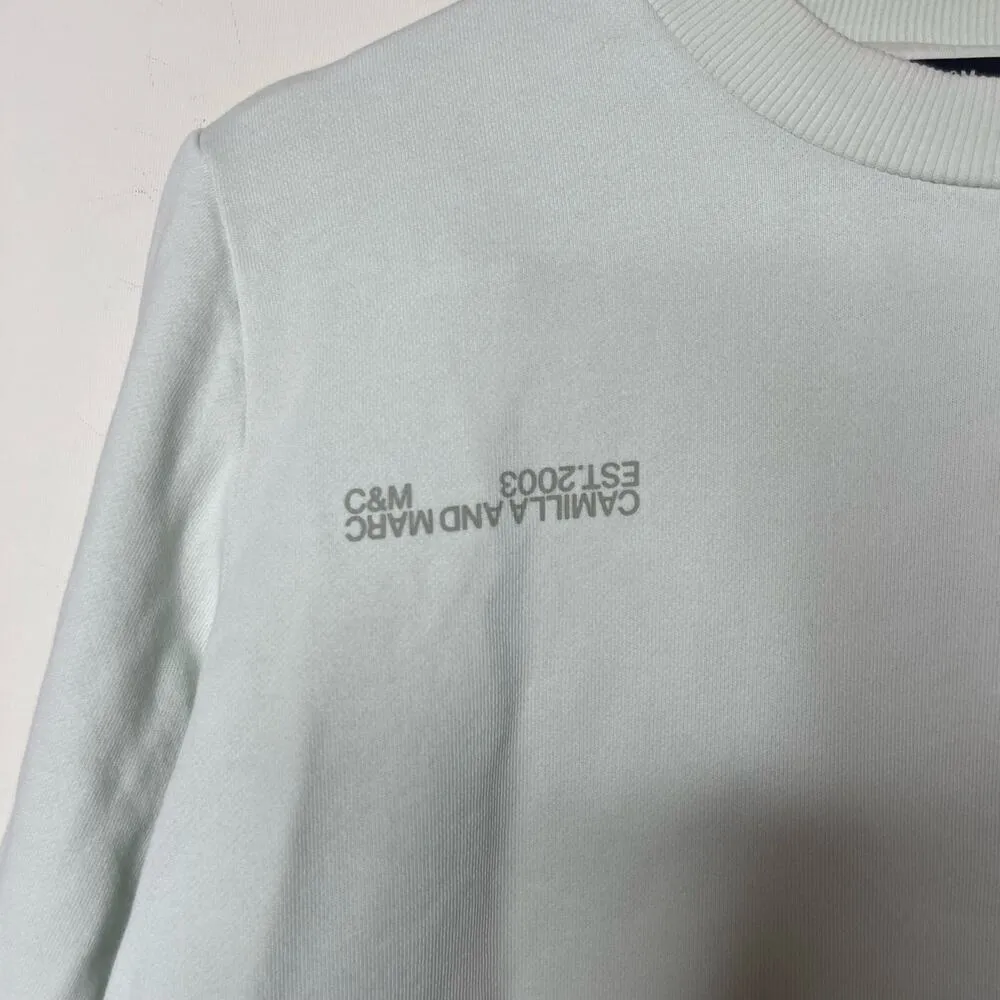 Camilla and Marc Jordan Crew Neck Pullover Sweatshirt Mist Blue 4 - Image 3