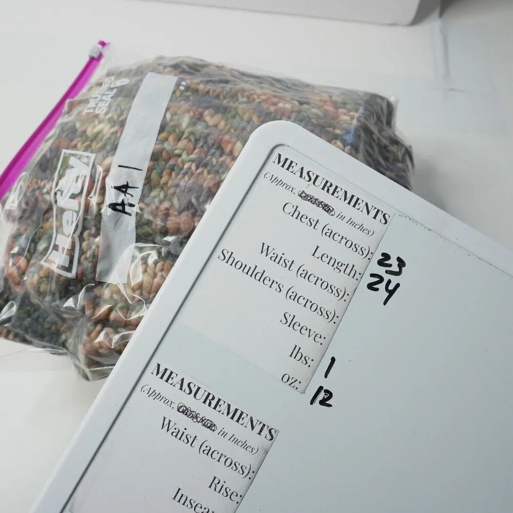 Vintage Chunky Cardigan Sweater Collared Button Up Variegated‎ Handknit Cozy XL - Image 5