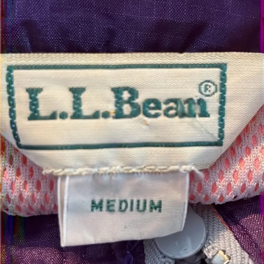 L.L.Bean  Salmon/Grey HalfZip Pullover Long Sleeve Adjustable Windbreaker-Medium - Image 14