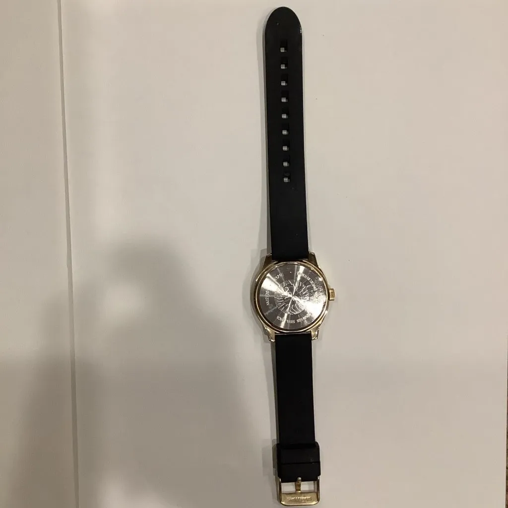 Anne Klein AK12120 Gold Bezel With Black Rubber Wristwatch. Preloved. - Image 5