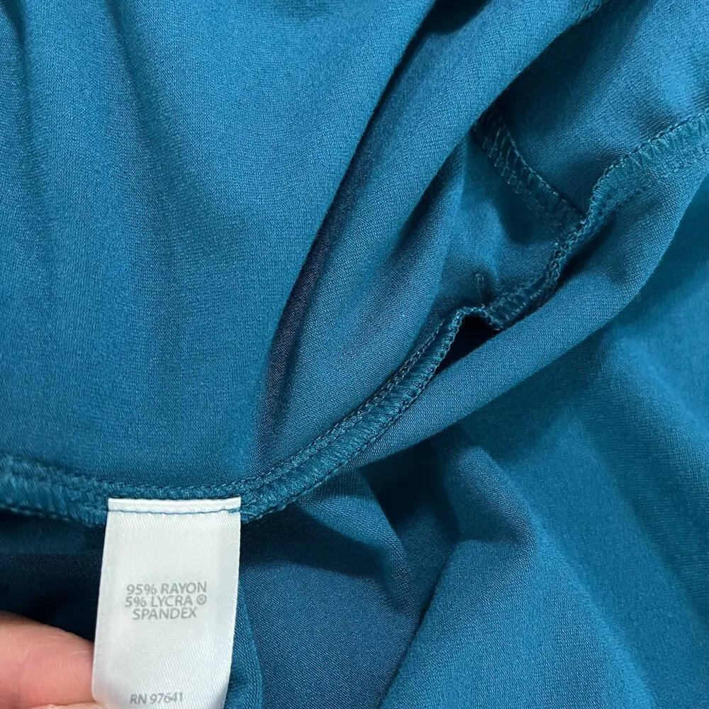 J. Jill Wearever Cardigan Single Button Women's Sweater Long Sleeve deep Teal - Image 9