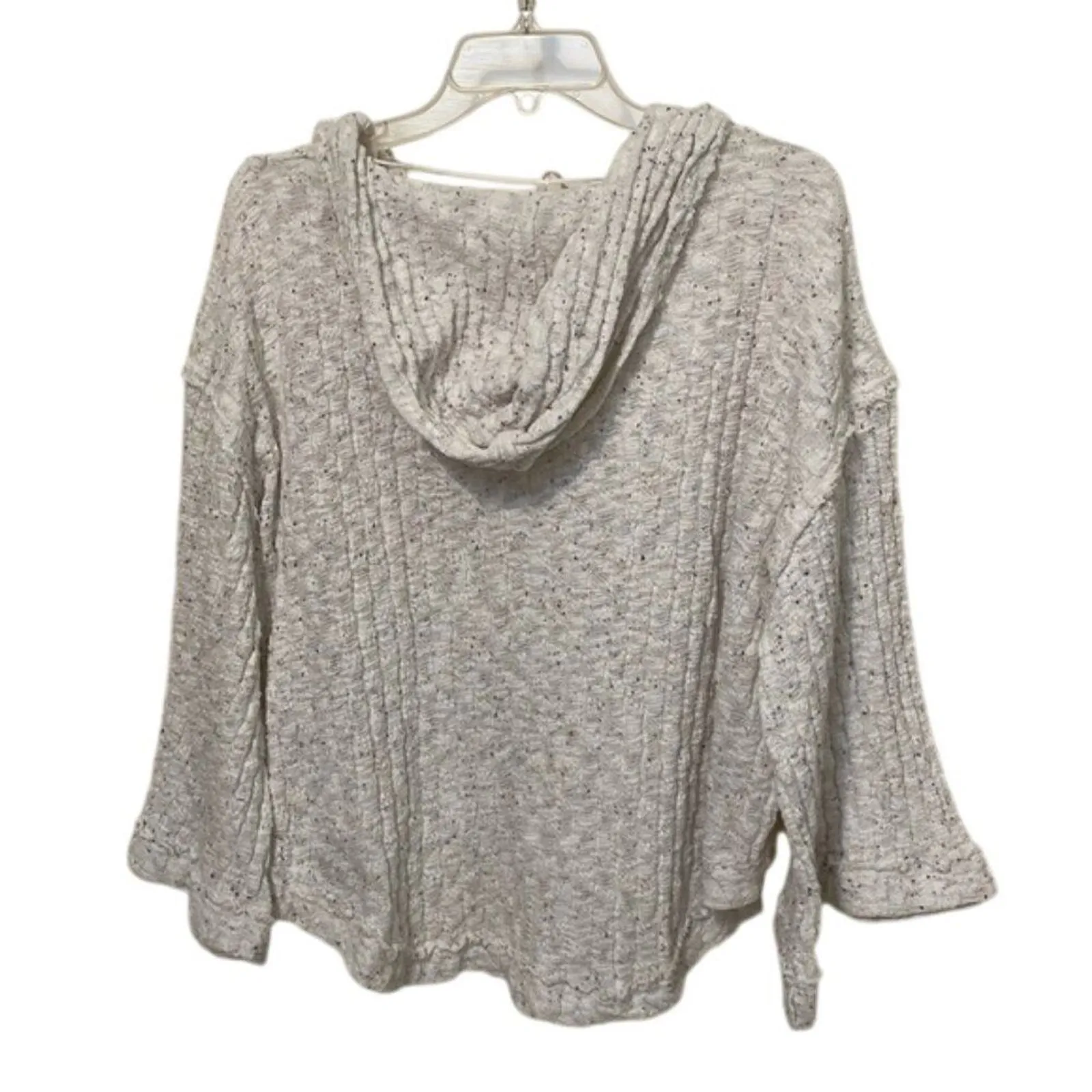 Free People Baja Babe Hacci Hooded Knit Sweater Womens Size Small Oversized - Image 8