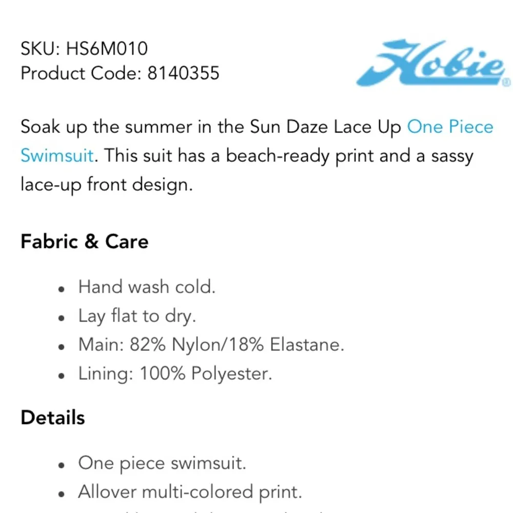 Hobie NWT!  Bright Multicolor One Piece Swimsuit - Image 12