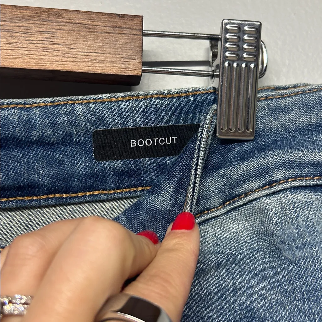 Judy Blue Bootcut Jeans Size 16W Medium Wash Distressed High Waisted - Image 3