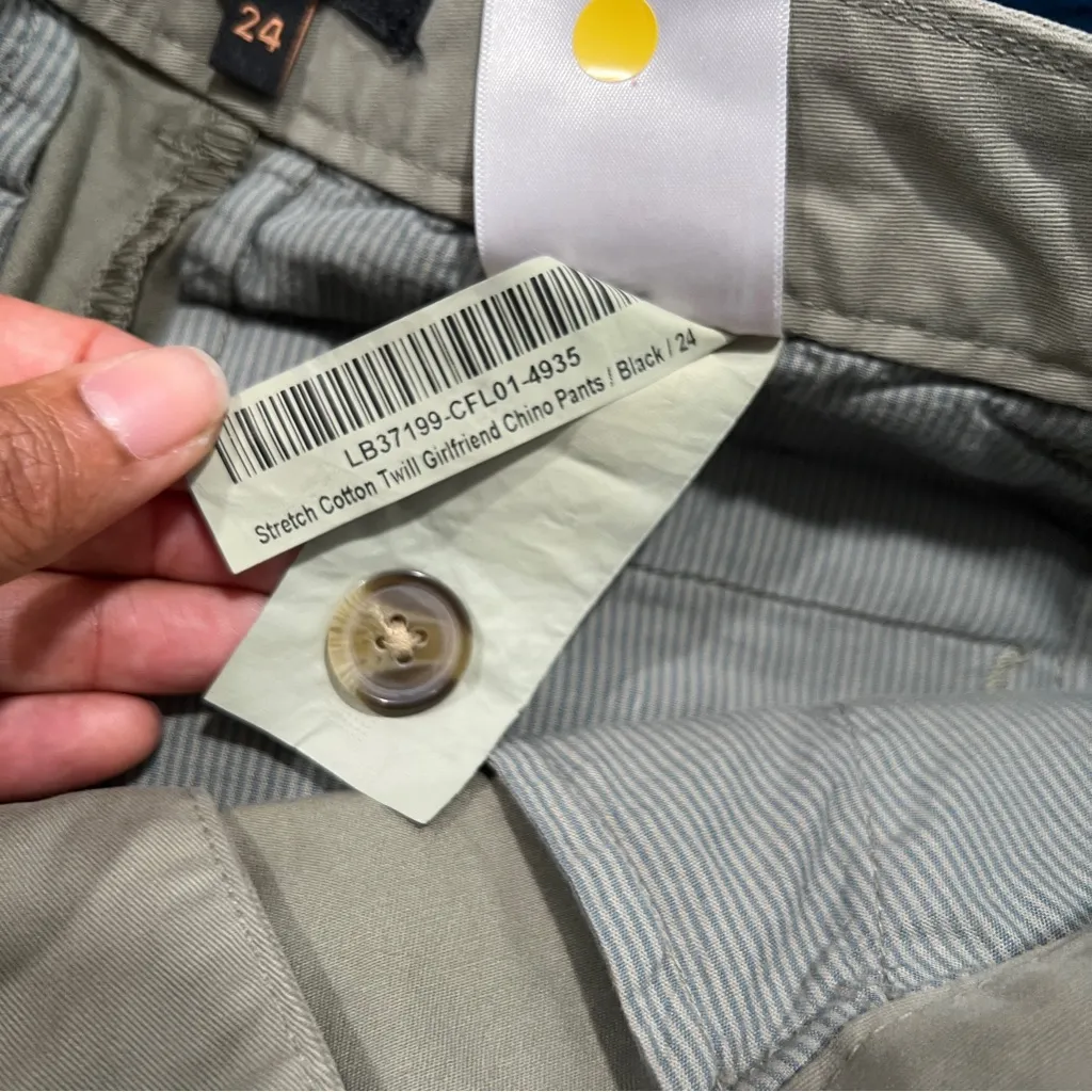 Quince Olive Organic Stretch Cotton Twill Girlfriend Chino Pants Size 24 - Image 11