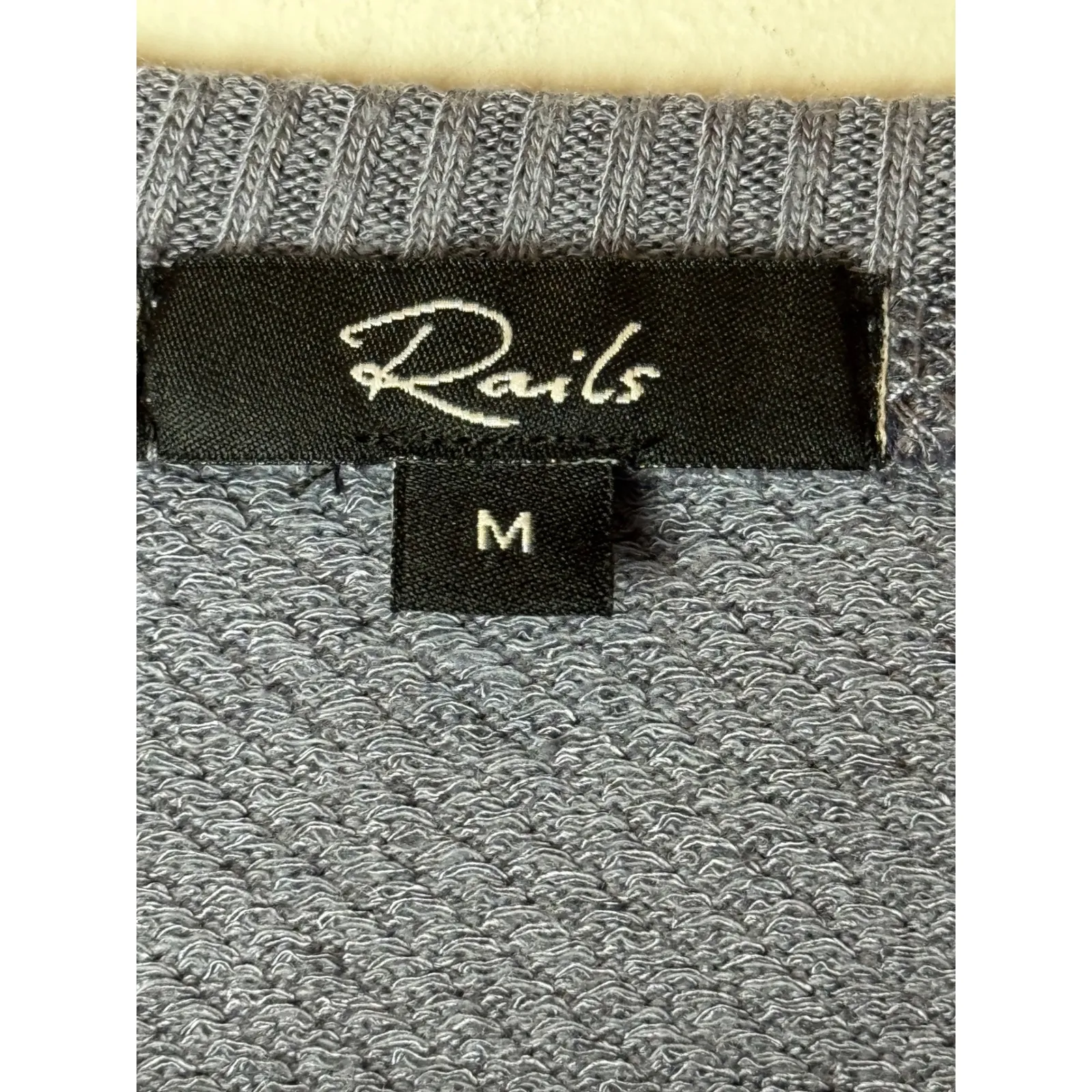 Rails Sweatshirt Women Medium Blue Indigo Camo Theo Long Sleeve Crew Athleisure - Image 7