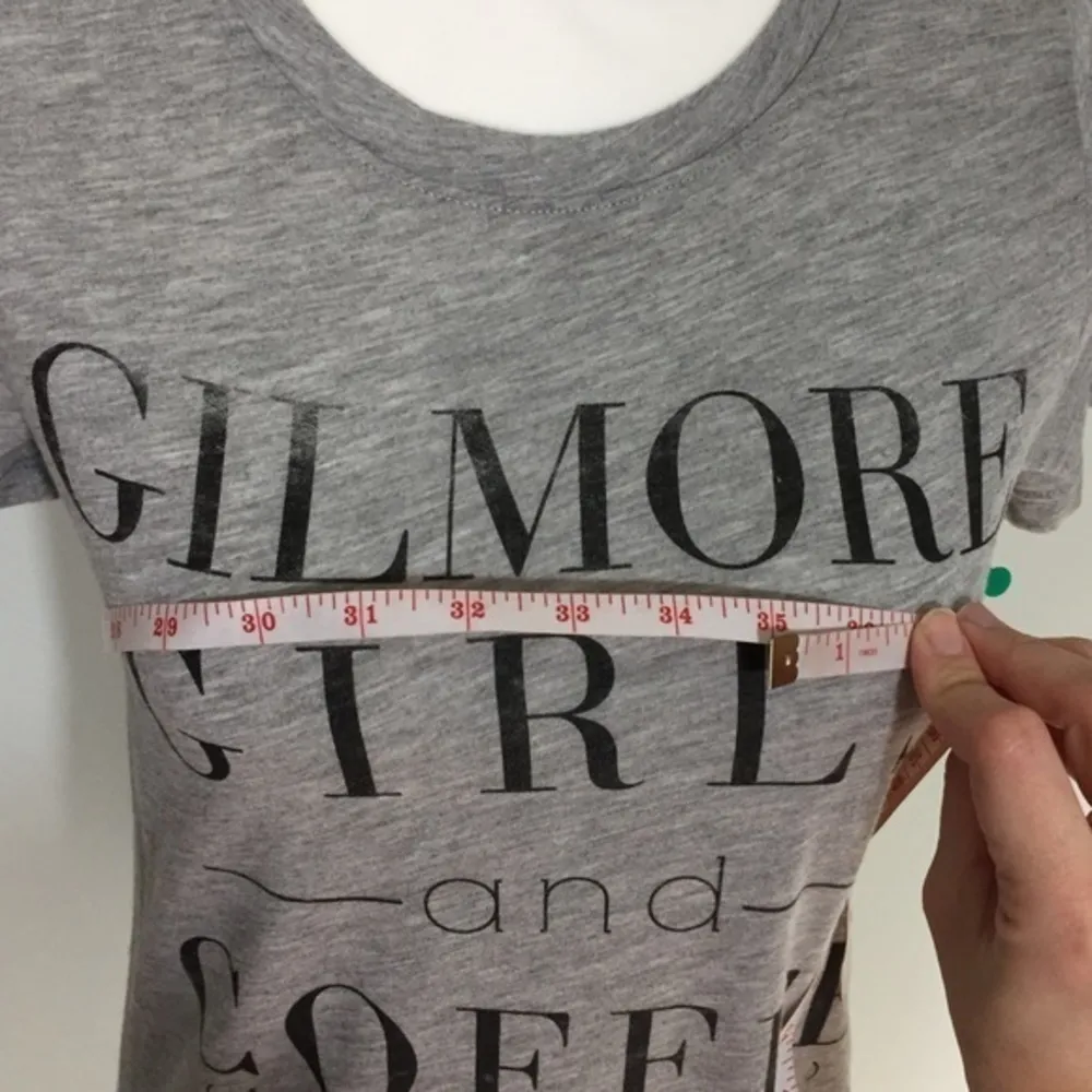 NWOT Gray Gilmore Girls Coffee T Shirt Tee Top New - Image 7