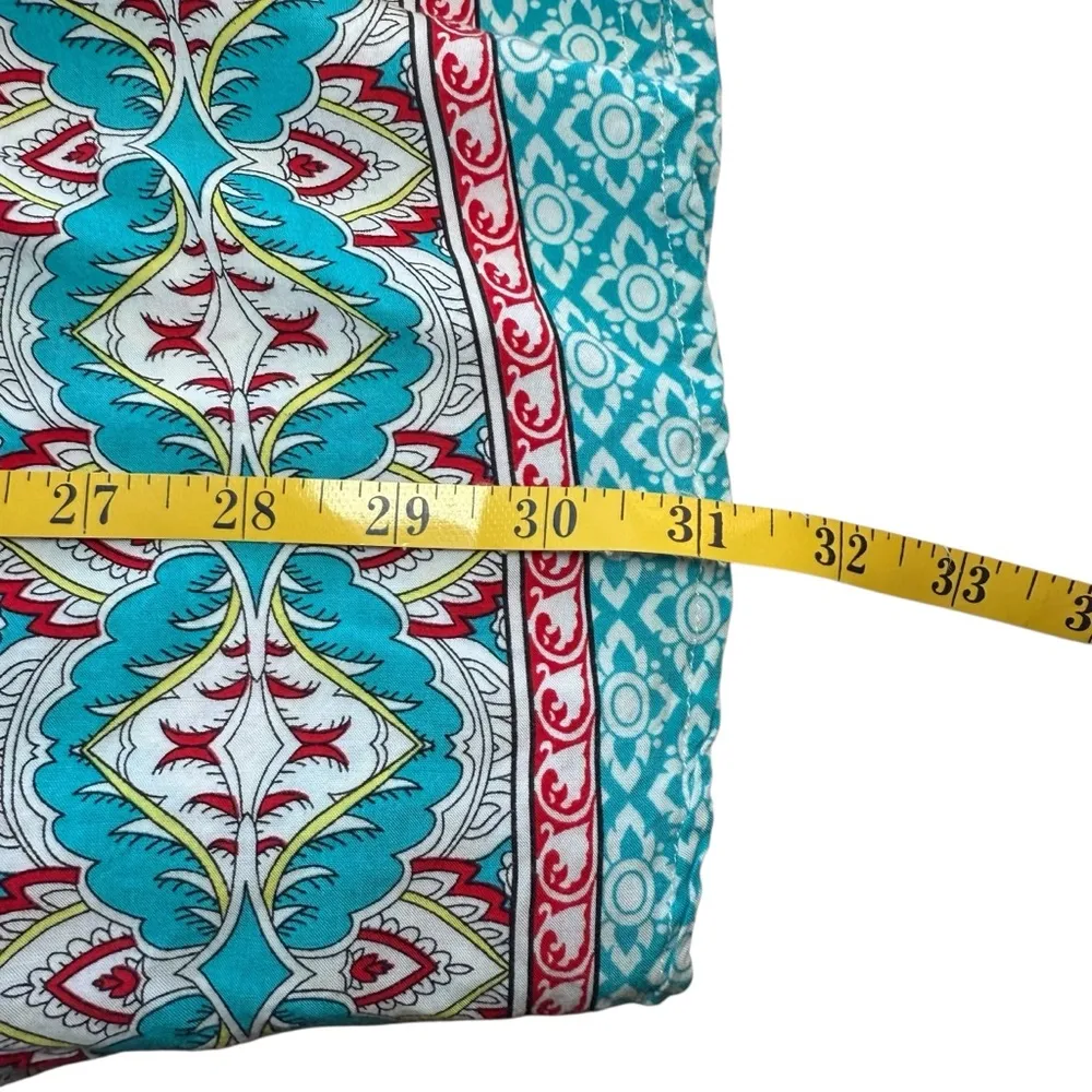 Umgee Boho Tunic Mixed Print Dress Small Lightweight V-Neck Geometric‎ Bohemian - Image 7