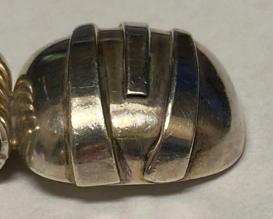 Pendant Silver 925 Marked for Necklace Wear Vintage Square Shape Rounded Corners - Image 14