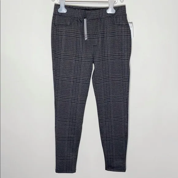 Sanctuary Runway cropped grey plaid leggings sz S - Image 5
