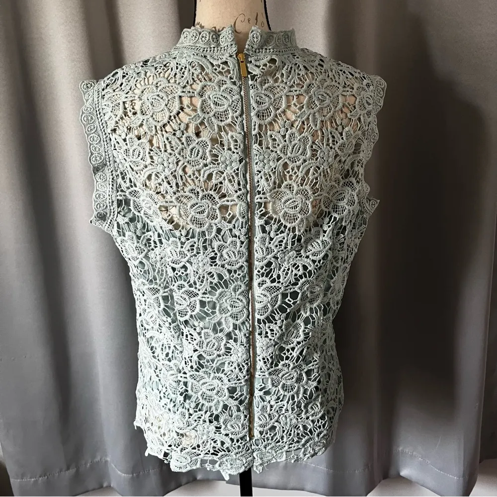Nanette Lepore Lace Blouse Tank Top size large - Image 6