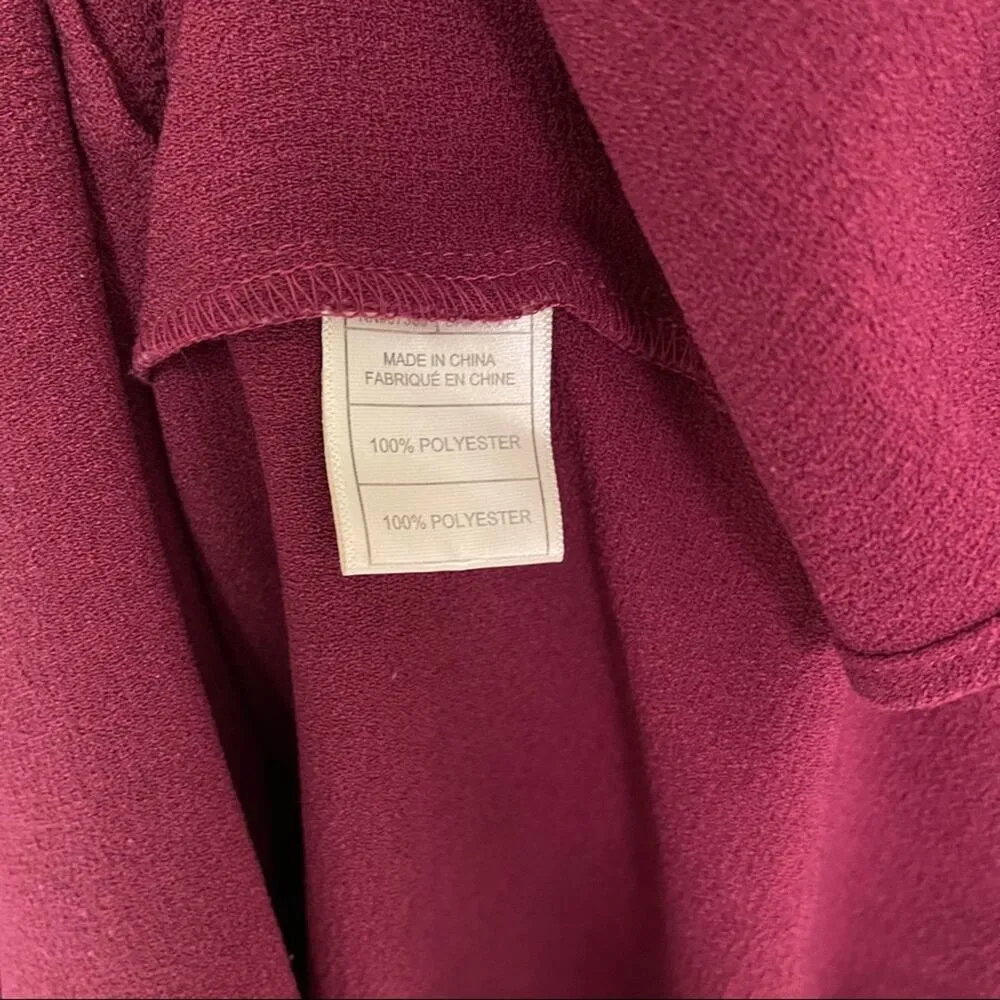 JACK BY BB DAKOTA Maroon Cutout Back Dress Shift Mini Cocktail Size Medium - Image 9