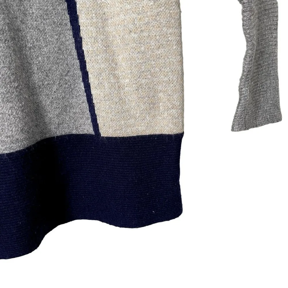 THML turtleneck sweater dress geometric style classic long sleeved knee length - Image 4