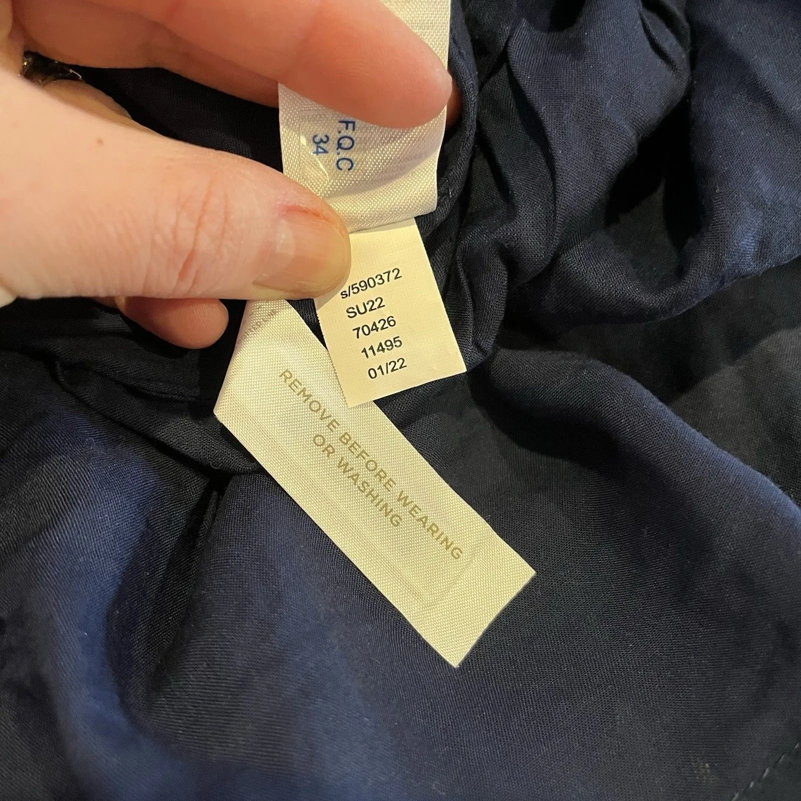 Loft Size Small Flounce Skirt Size XL Navy Green Yellow Clip Dot Lined Women - Image 9