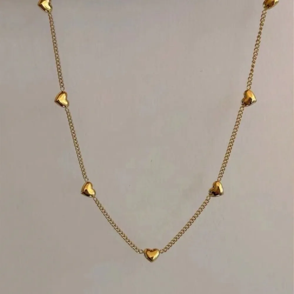 1pc Golden French Style STAINLESS STEEL WATERPROOF Necklace Gold - Image 2