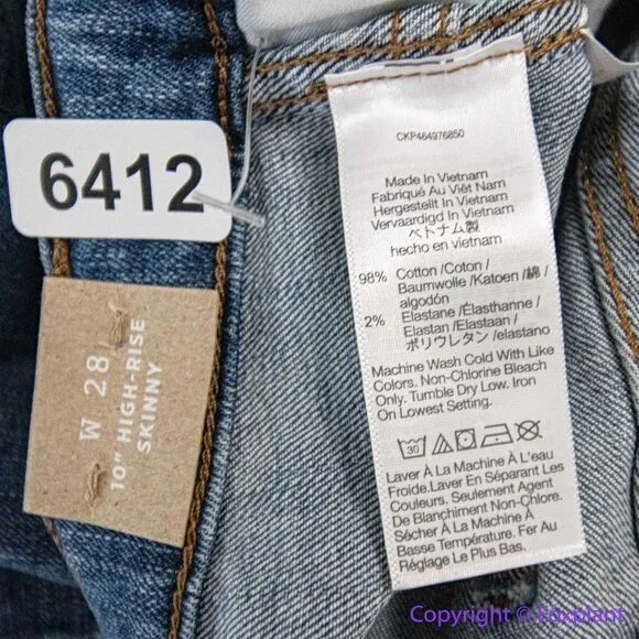 NEW Madewell 10"‎ High-Rise Skinny Jeans in Foregate Wash: Knee-Rip Edition, 28 - Image 16