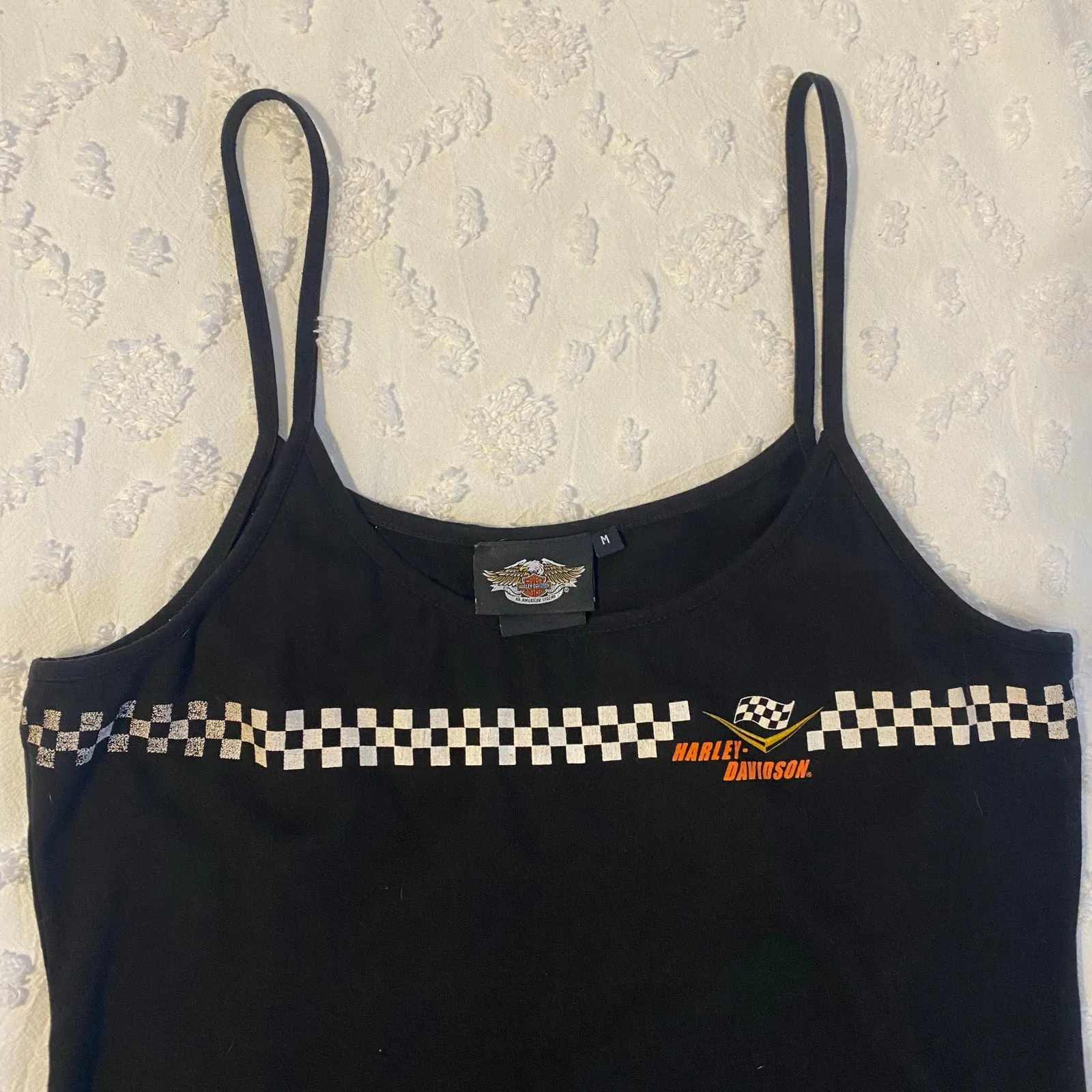 Harley Davidson Mini Dress Womens Size Medium Black Biker Grunge Goth Edgy - Image 2