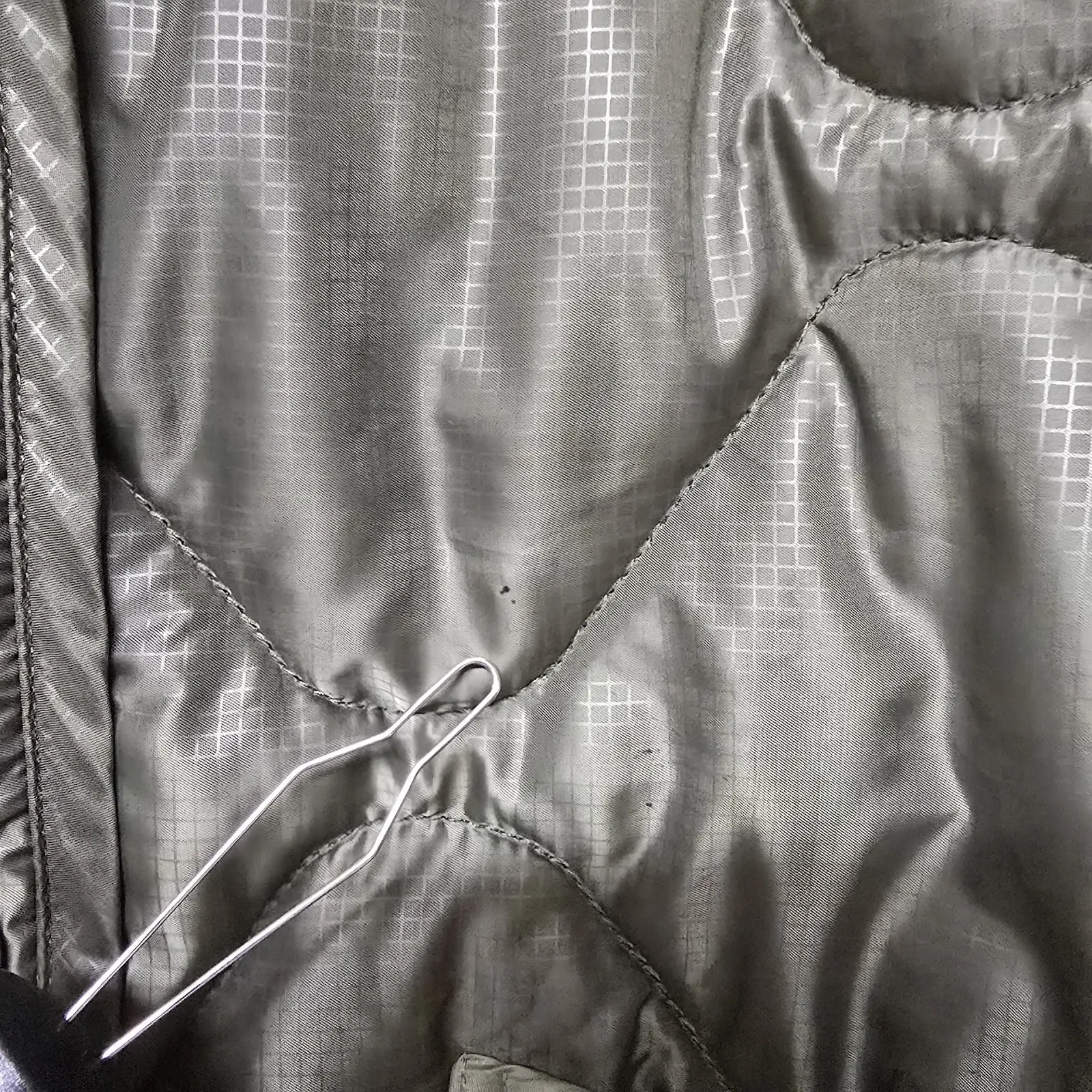 Anine Bing Womens Andy Quilted Bomber Jacket Military Green Sz S‎ - Image 5