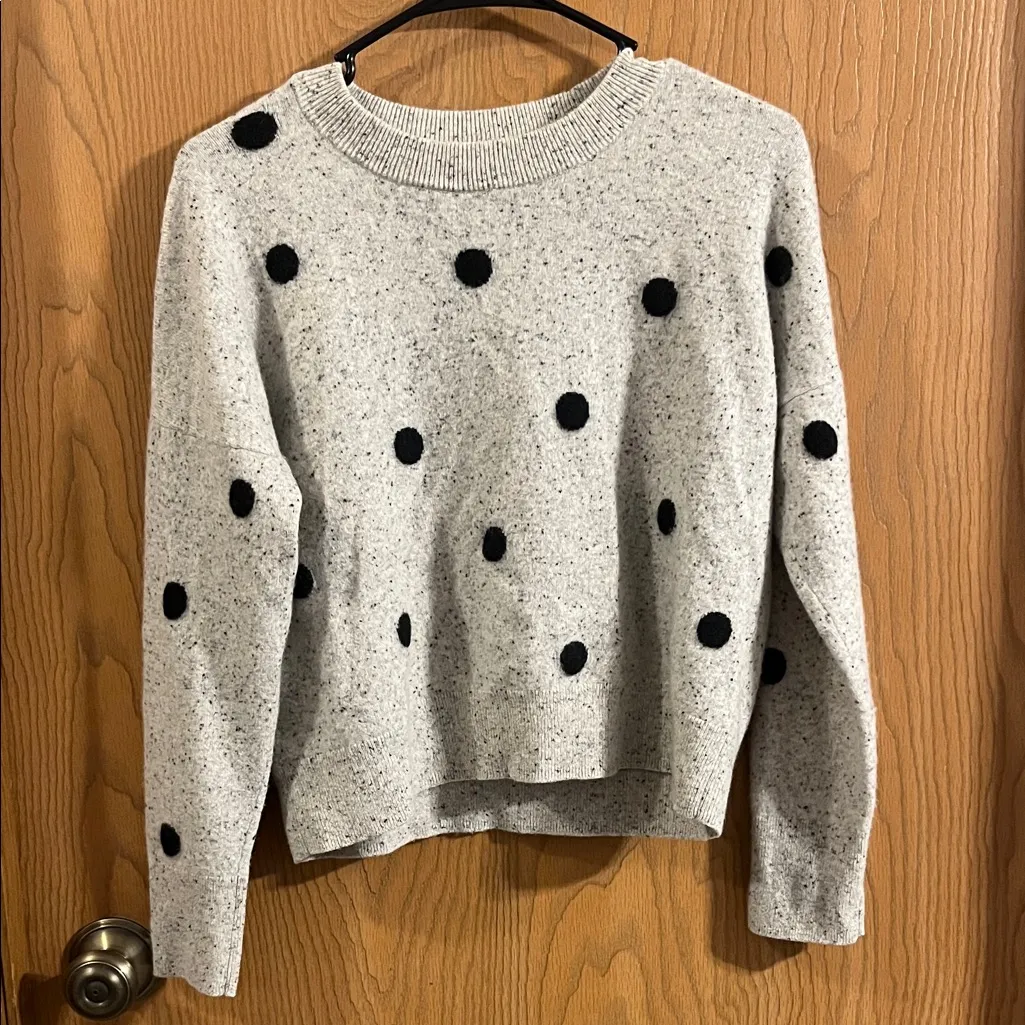 Madewell Cashmere Sweatshirt in Donegal Dot Small - Image 2
