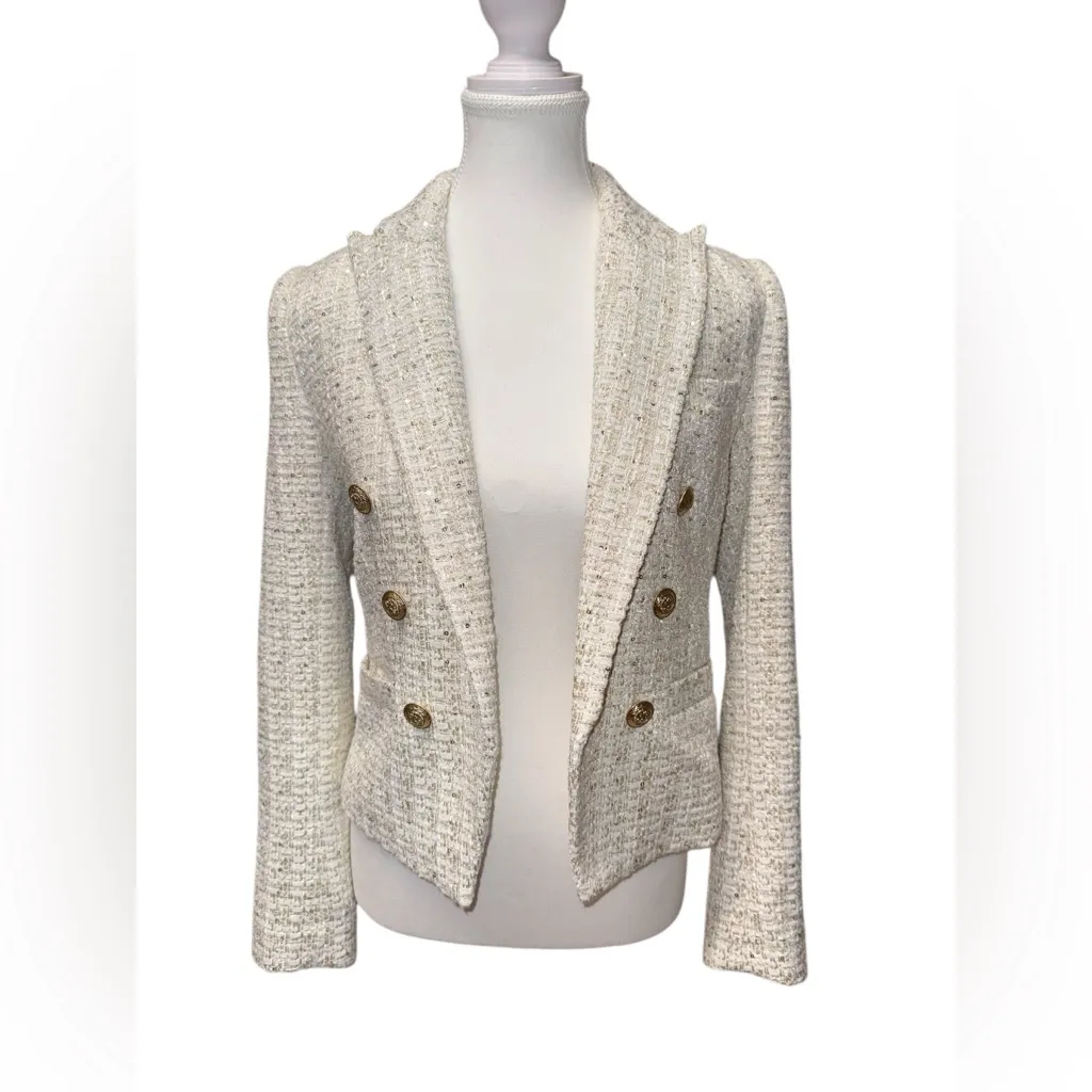 L’AGENCE Brooke Embossed Button Blazer-NWT-Sz 00 - Image 4
