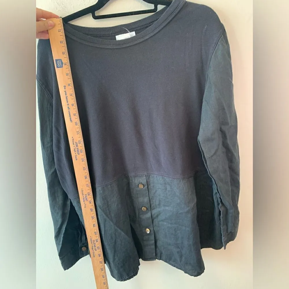 Monterey Bay black linen combo sweatshirt size 2x Black - Image 4