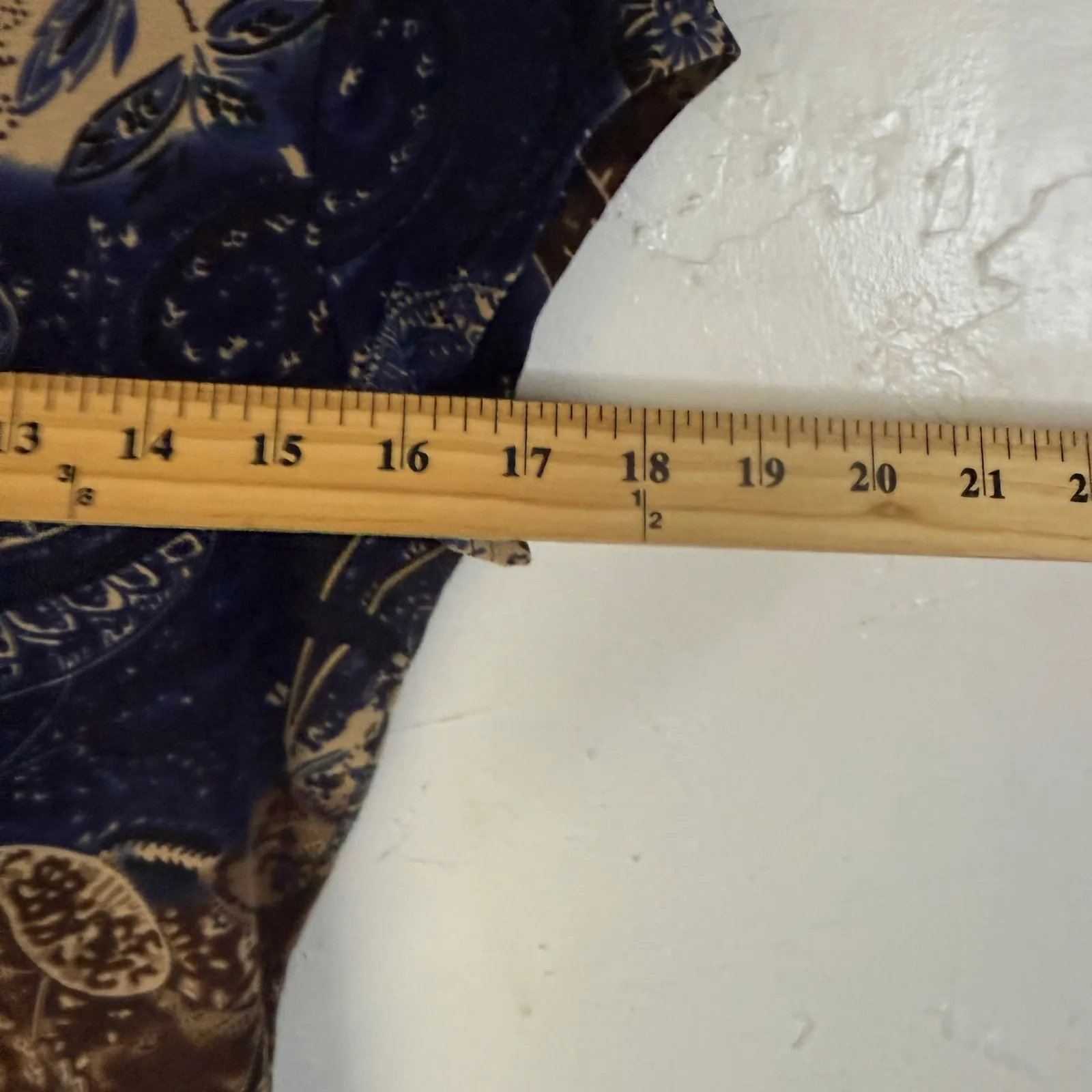 Suzie in the‎ City Y2k Paisley Print V Neck Short Sleeve Top M Brown Blue Boho Size M - Image 6