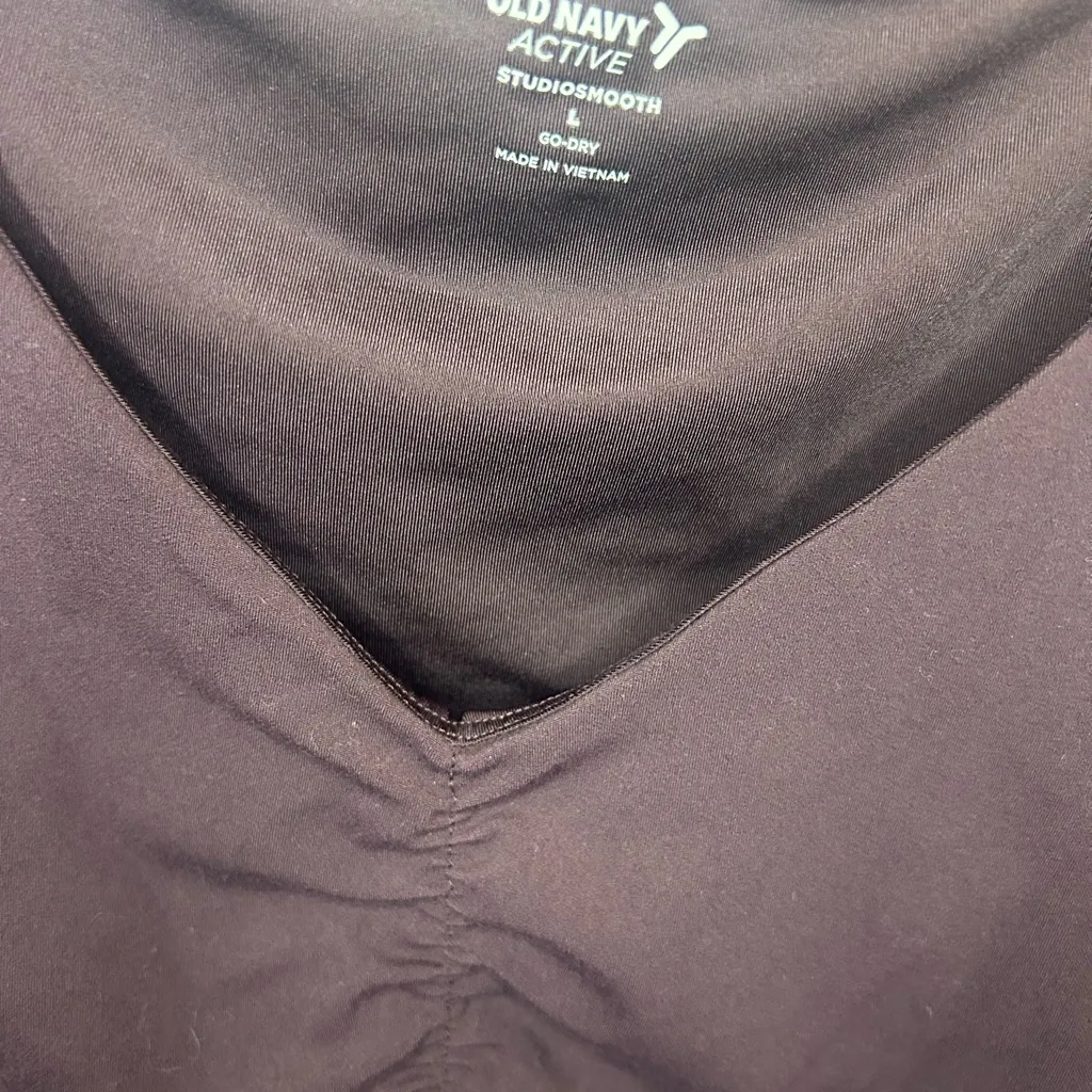 Old Navy Deep Brown Ruched Crop Top - Image 3