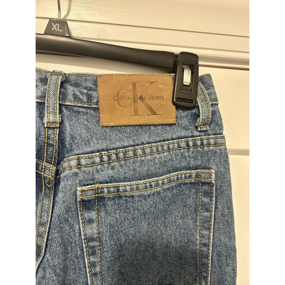90s Calvin Klein Jeans Classic 5 Pocket Double Stone Wash Size 8 /26 Inseam 30 - Image 5