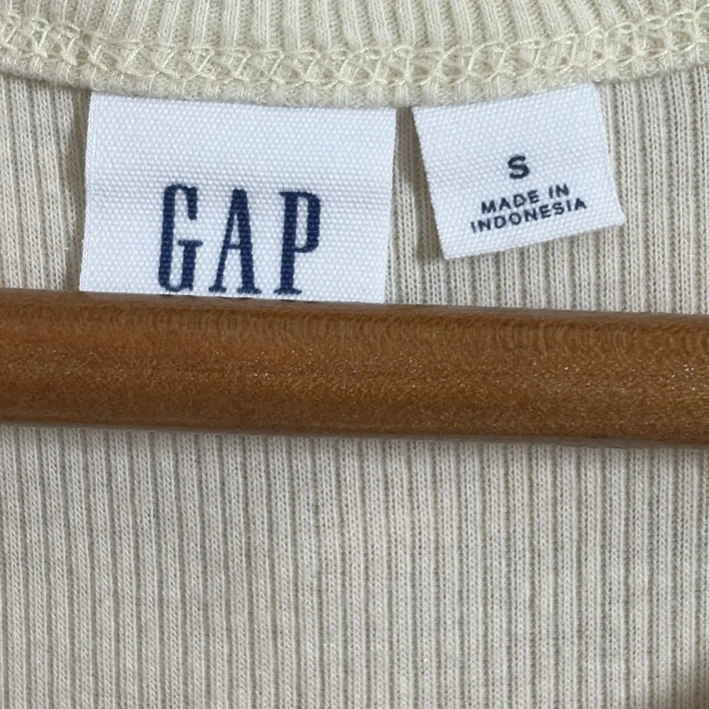 Gap Sleeveless Midi Dress Chino Poplin Skirt Racerback Tiered Tan Beige Size S - Image 7