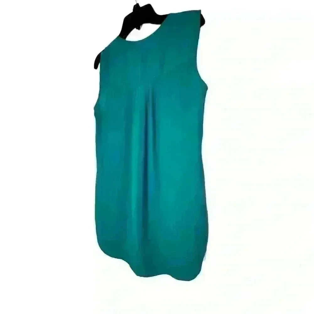 Daniel Rainn. Sleeveless blouse. Teal. Spike button detail. - Image 2
