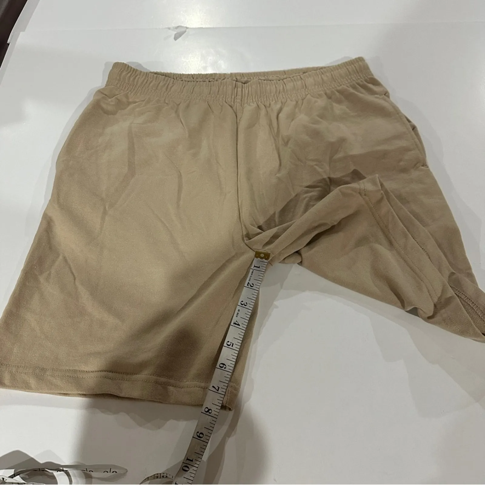 Pretty Little Thing Tan High Rise Pull On Shorts Size‎ 6 - Image 8