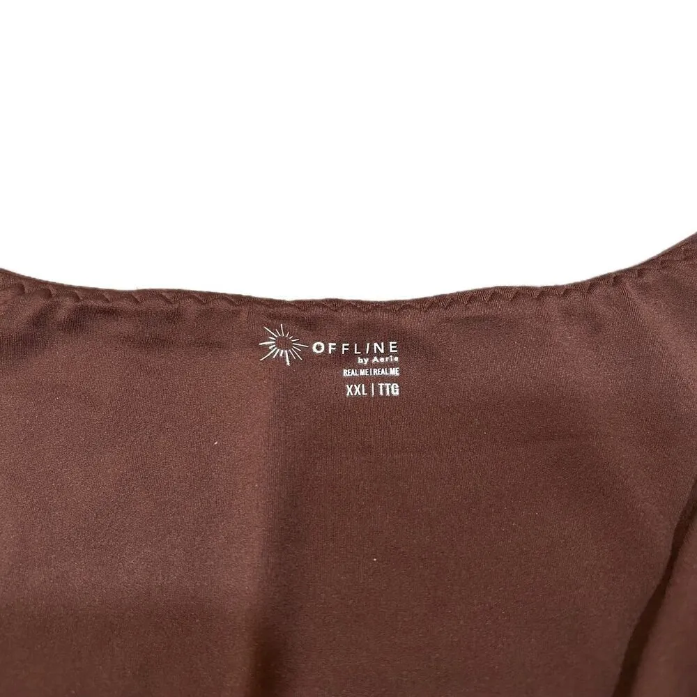 Aerie Offline Real Me V-Neck Crop Long Sleeve XXL - Image 8