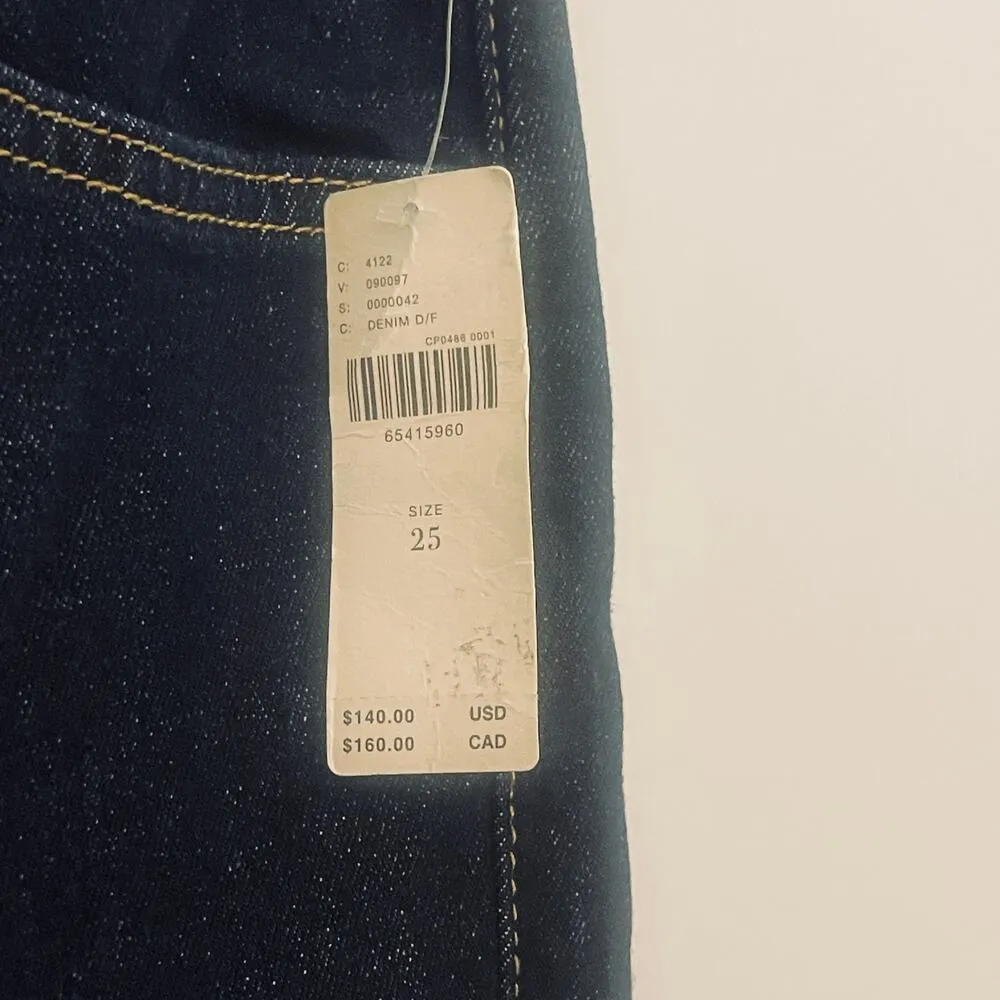 NWT Pilcro Split Hem Straight Leg Jeans - Women Size 25 - Blue - Image 2