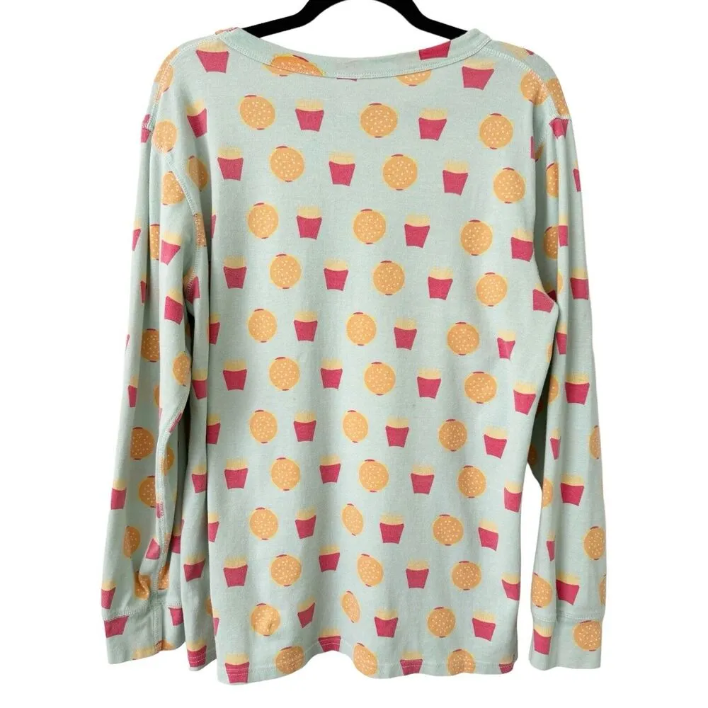 Monica + Andy Organic Cotton Burgers & Fries Long Sleeve T - Image 2