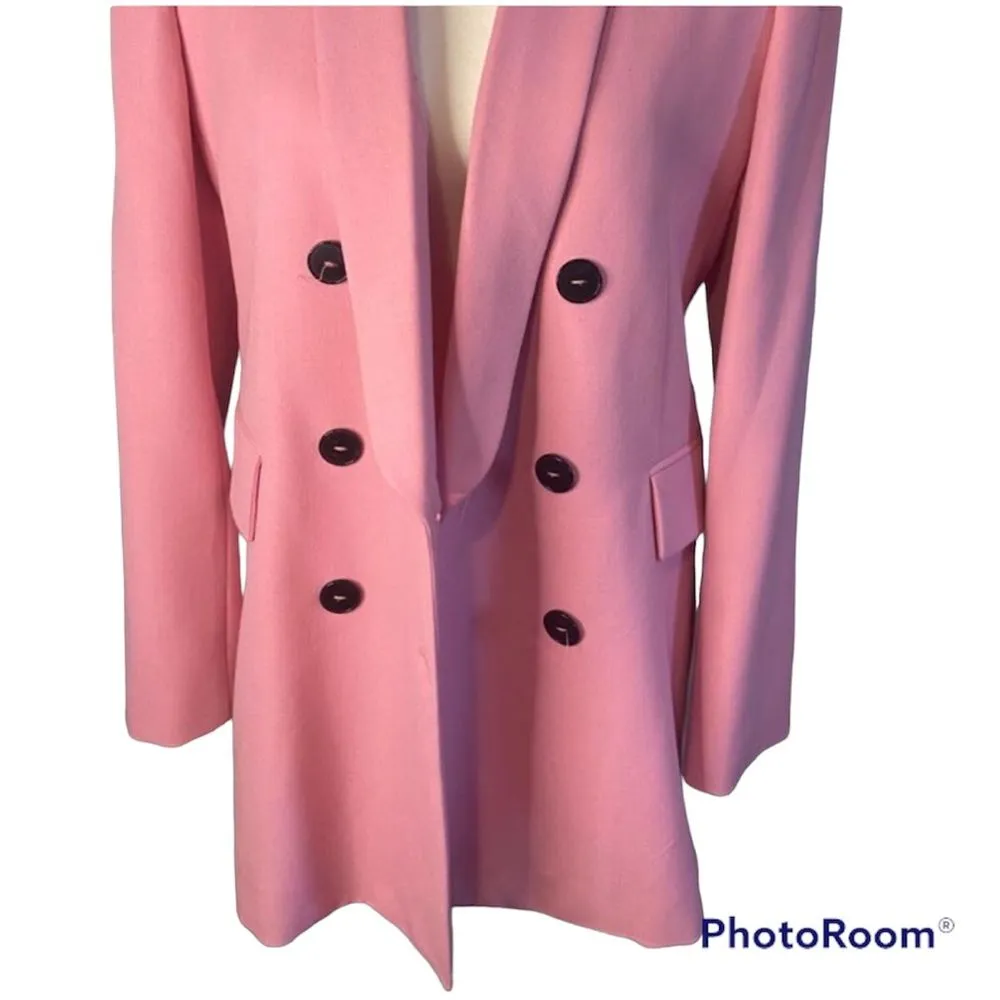 ZARA NWT PINK DOUBLE BREASTED BLAZER - Image 6