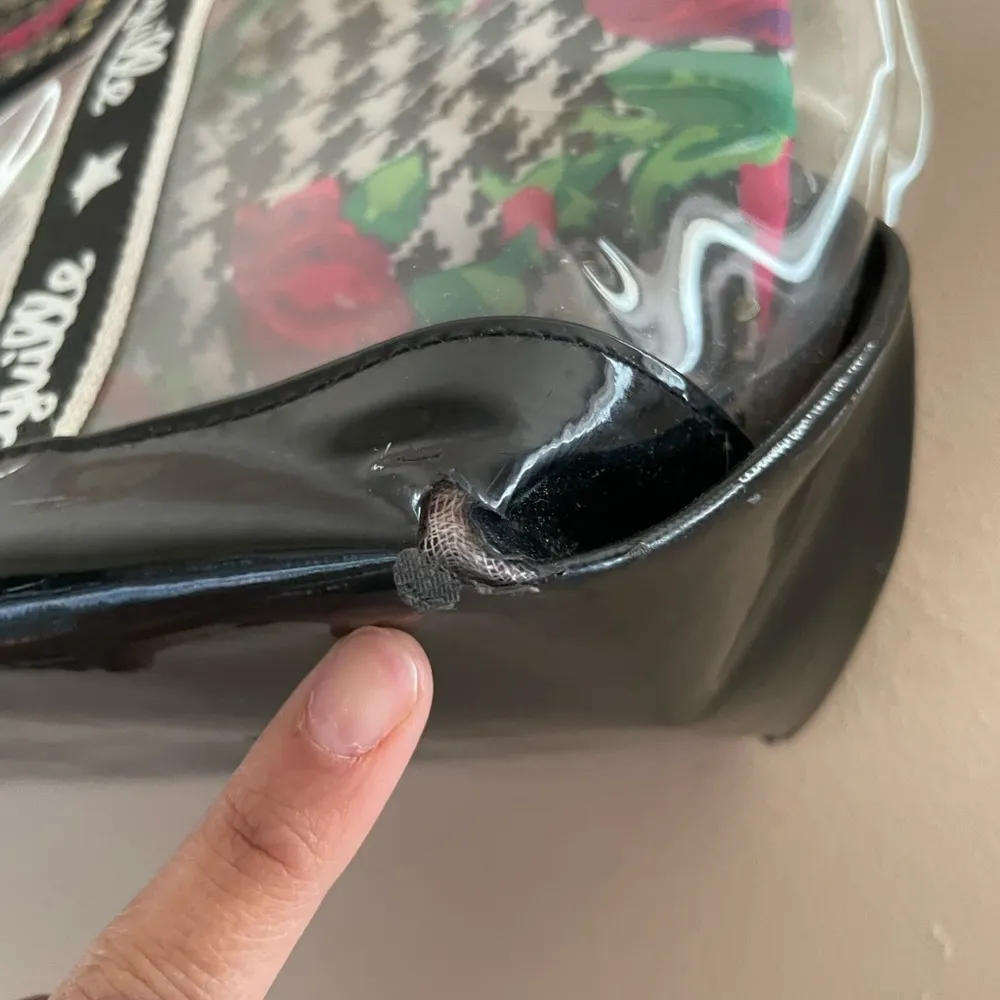 Betseyville Clear Satchel In Floral Pink Vinyl Bag - Image 12