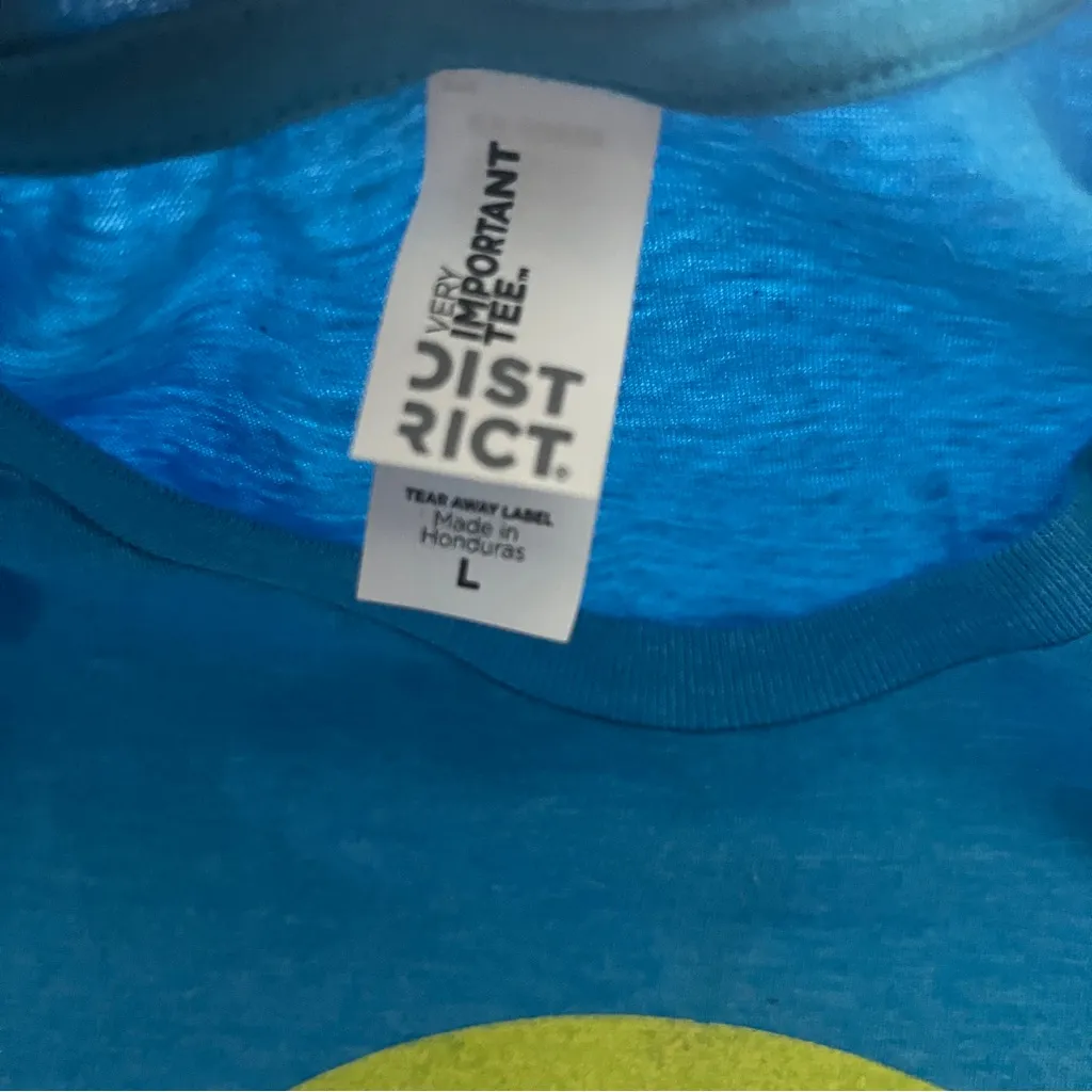 Summer Shandy Beer District Blue Graphic Tee with Retro Design Size L - Image 6