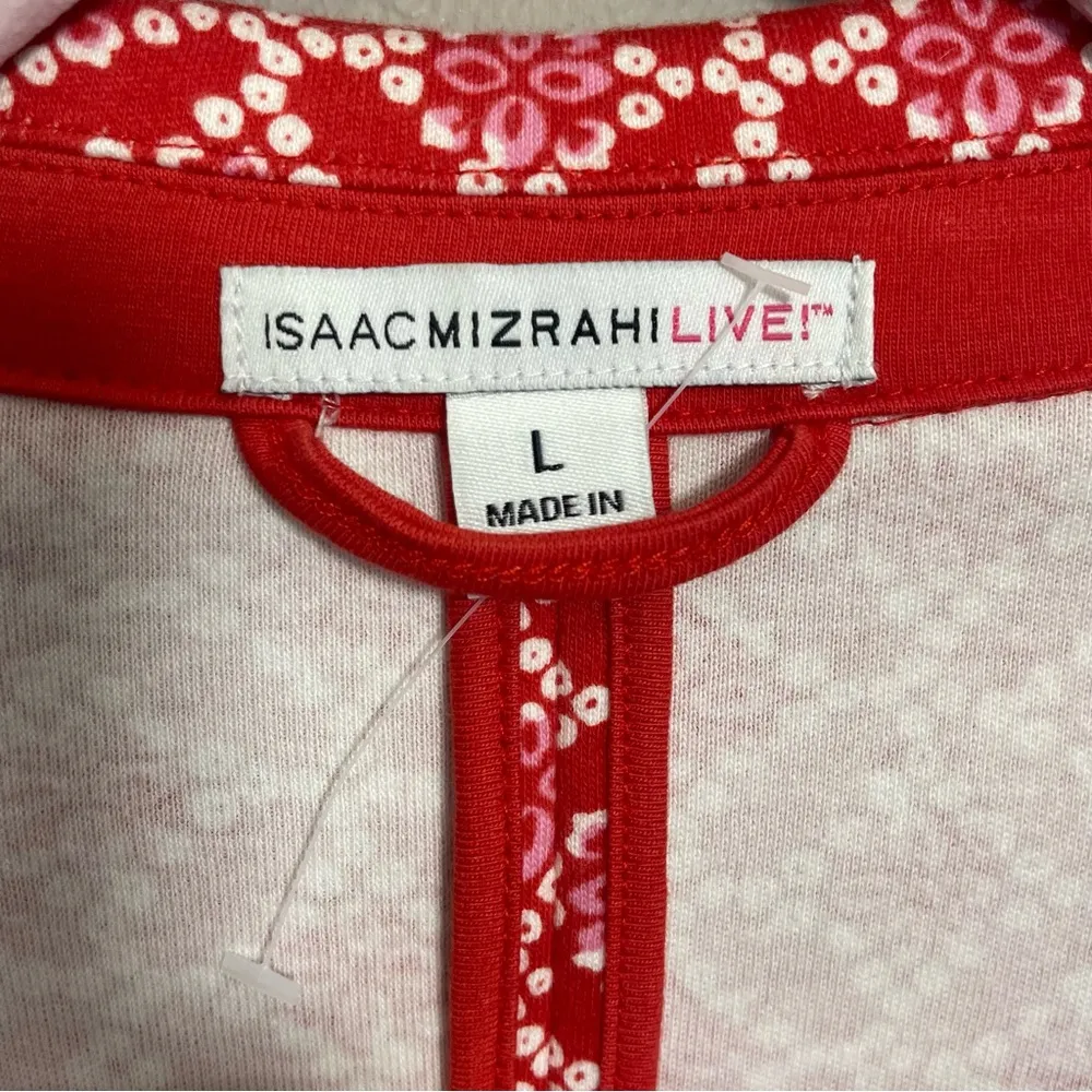 Isaac Mizrahi Live Cotton Blazer Button front Size large - Image 7