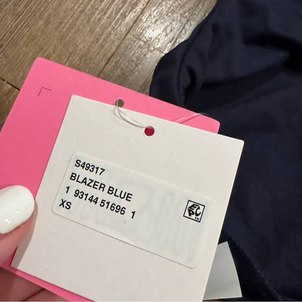 NWT Kate Spade Twist Front Bikini Top Navy - Image 5