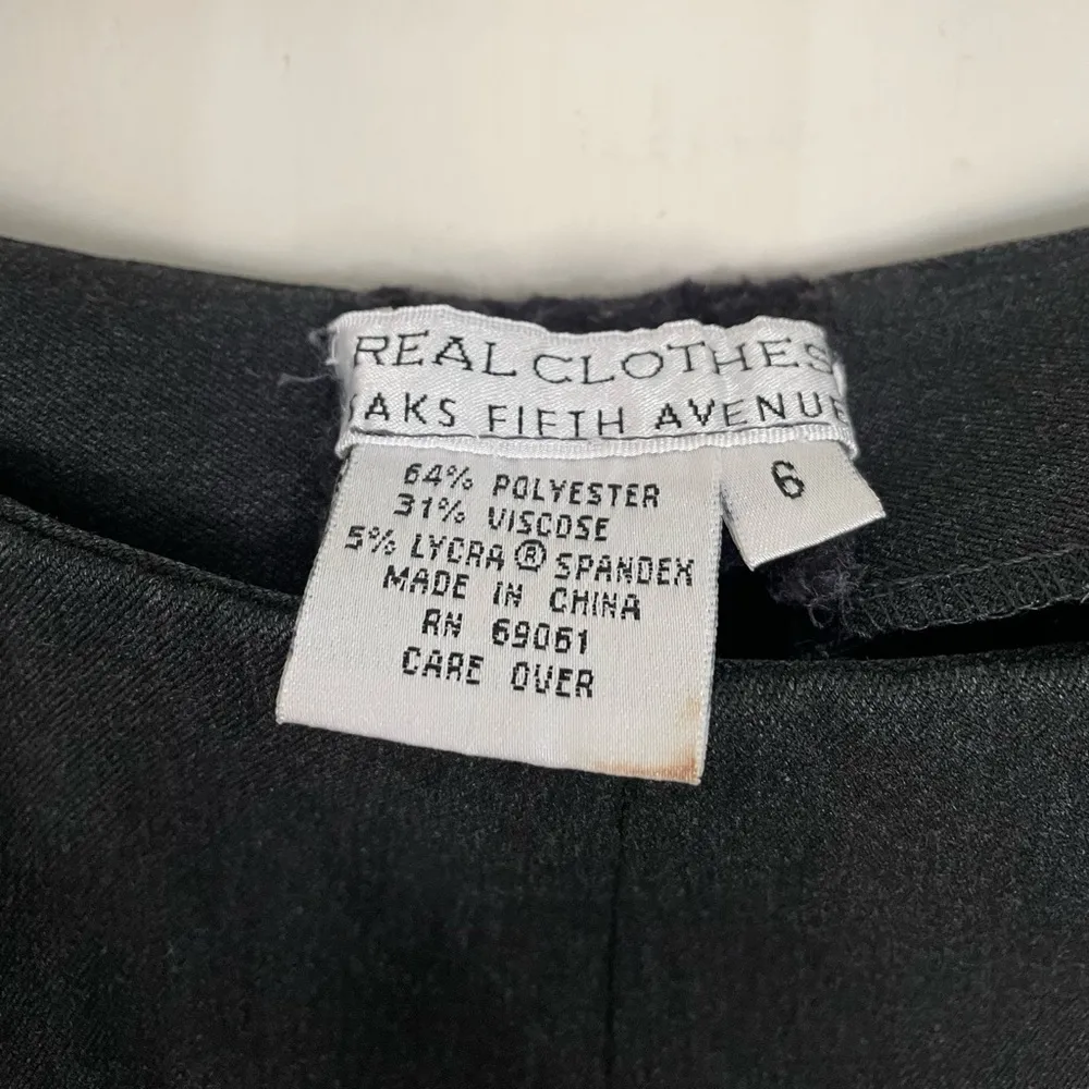 Saks Fifth Avenue Grey Dress Pants ~ Minimalist Clean Lines ~ Stretch ~ Size 6 - Image 3