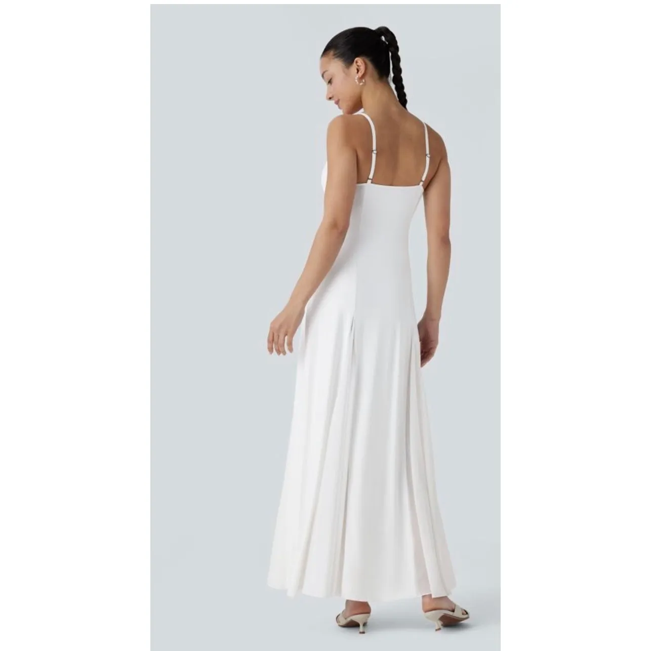 New Halara Contrast Mesh Maxi Flowy Bridesmaid and Wedding Guest Slip Dress S - Image 2