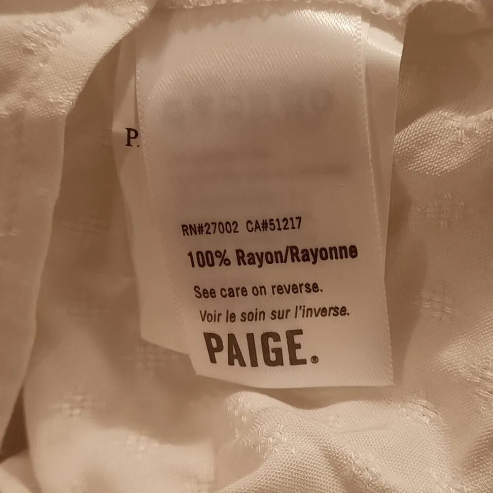 Paige Kaydynn Blouse Womens Medium White Ruffled Pullover Top Shirt Boho Cottage - Image 10