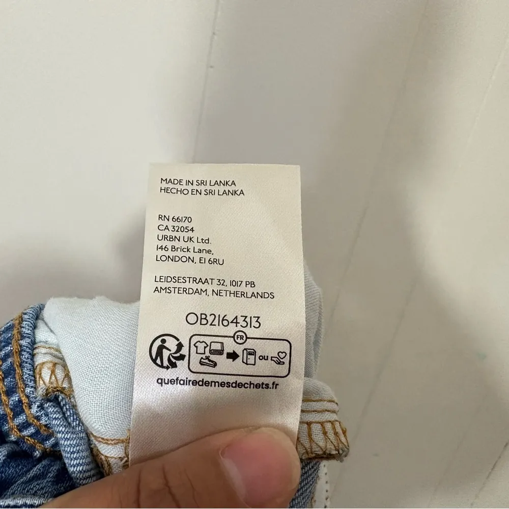 Pilcro The Surfer Pull-On Wide Leg Jeans Blue Denim Size L — Elastic Waist - Image 13